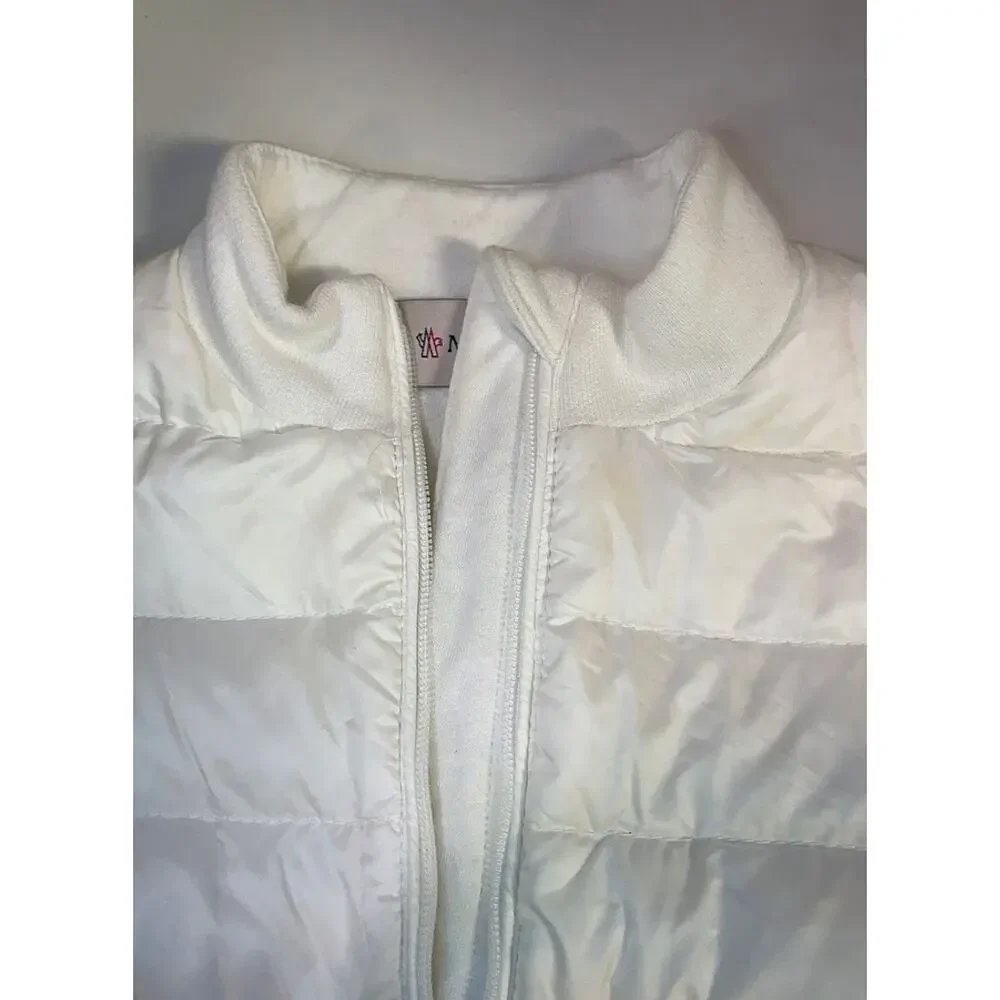 Authentic Moncler White Toddler Full Zip Jacket Size 2 Goose Down